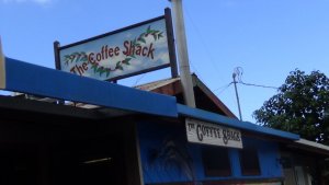 ハワイ島　The coffee shack　軽食を食べる